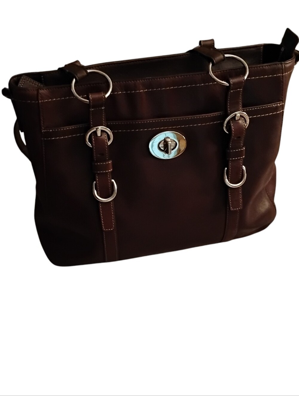 Coach Brown Leather Shoulder Bag.